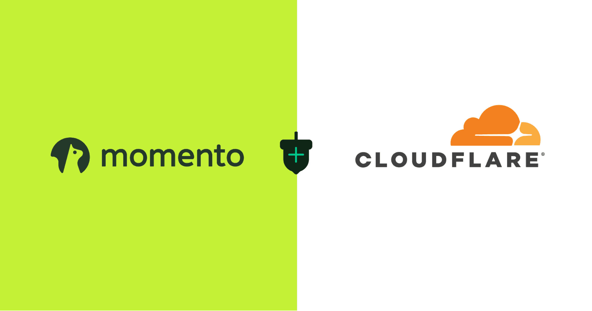 Momento and Cloudflare logos side by side