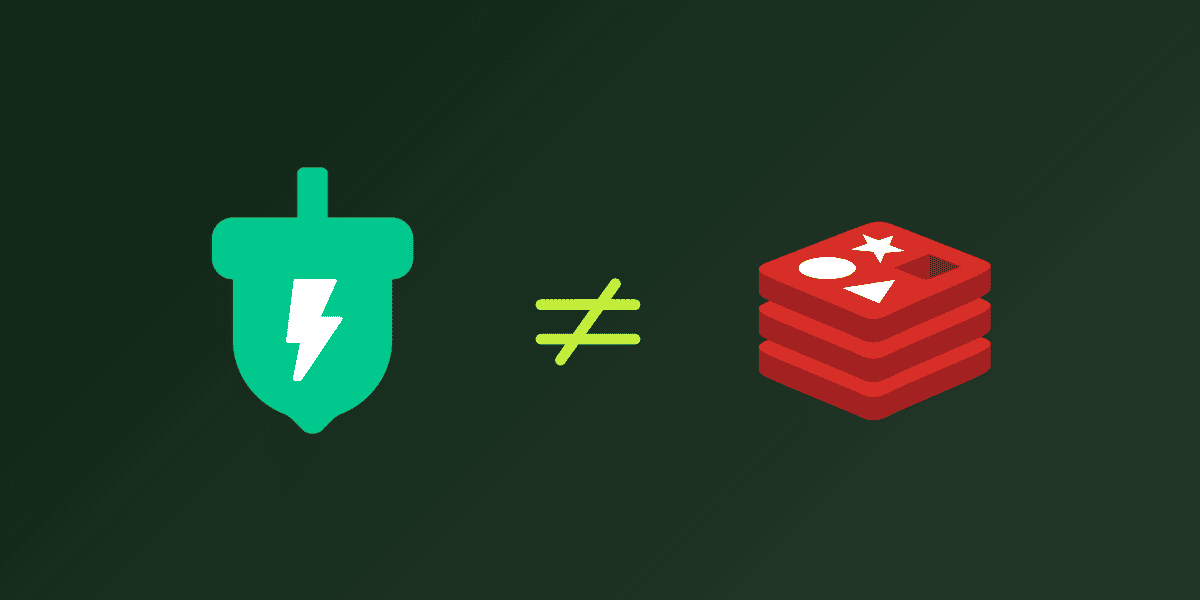 Momento and Redis logos separated by a not-equal sign