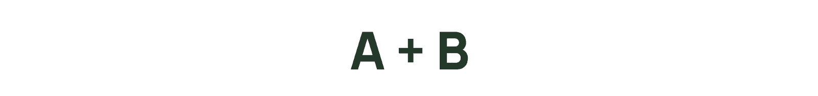 数式 A + B。