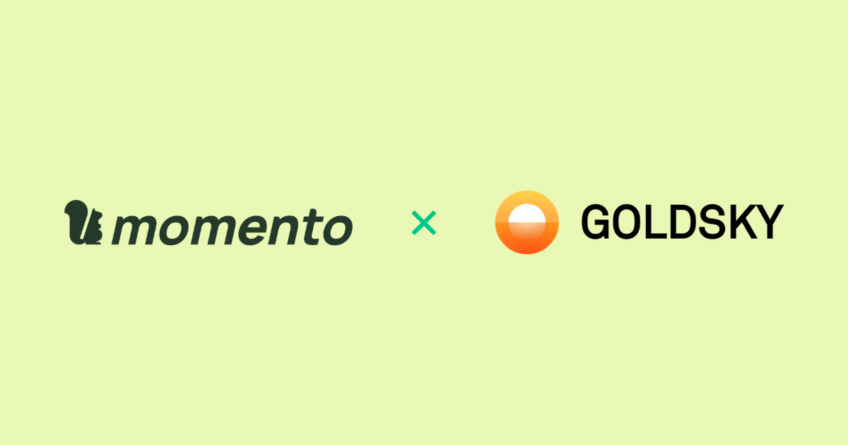 Momento と Goldsky のロゴ