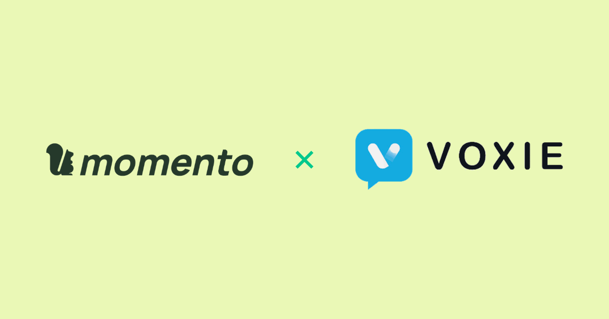 Momento と Voxie のロゴ