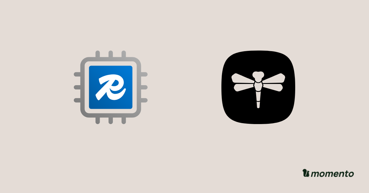 Azure Managed Redis and Dragonfly Cloud icons with Momento branding