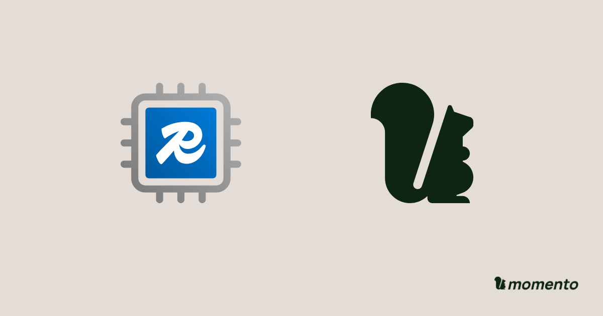 Azure Managed Redis and Momento Cache icons with Momento branding