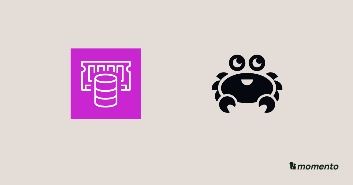 Amazon ElastiCache and Aiven for Valkey icons with Momento branding