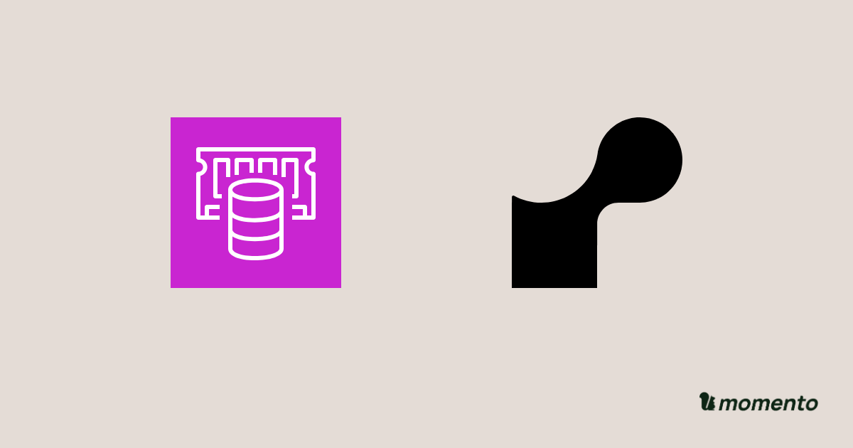 Amazon ElastiCache and Render Key Value icons with Momento branding
