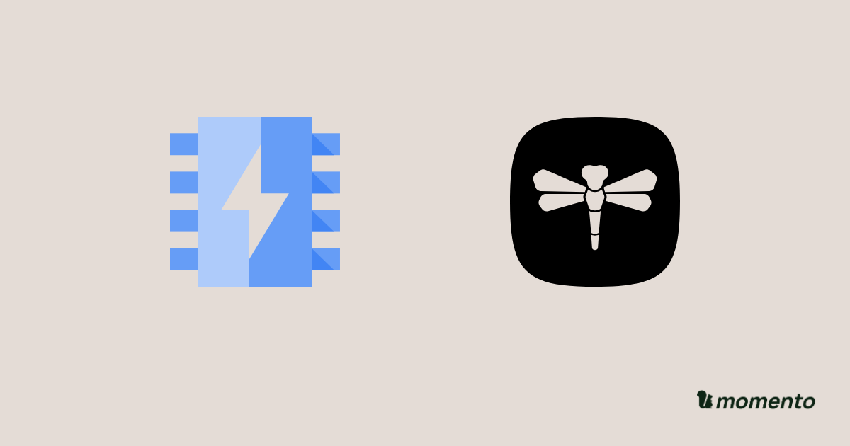 Memorystore for Valkey and Dragonfly Cloud icons with Momento branding