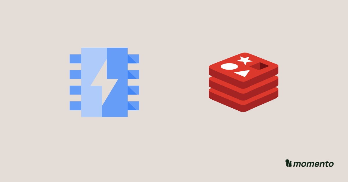 Memorystore for Valkey and Redis Cloud icons with Momento branding