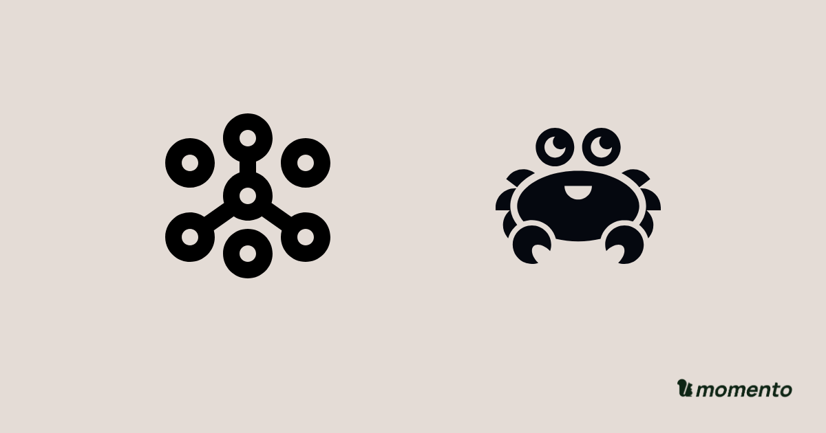 OCI Cache and Aiven for Valkey icons with Momento branding