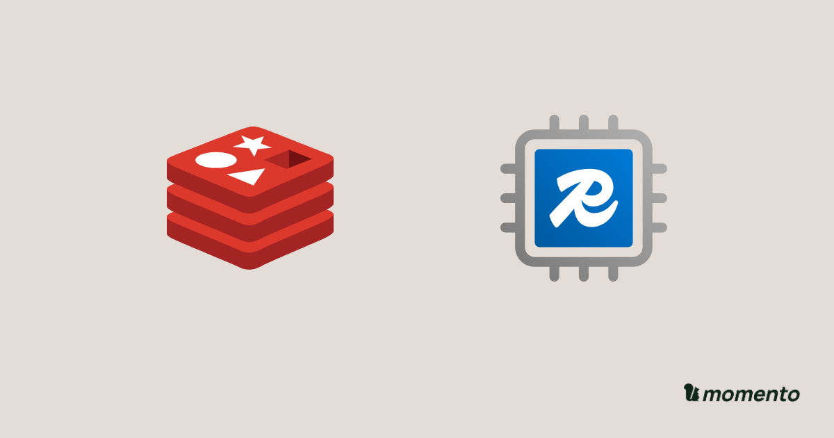 Redis Cloud and Azure Managed Redis icons with Momento branding