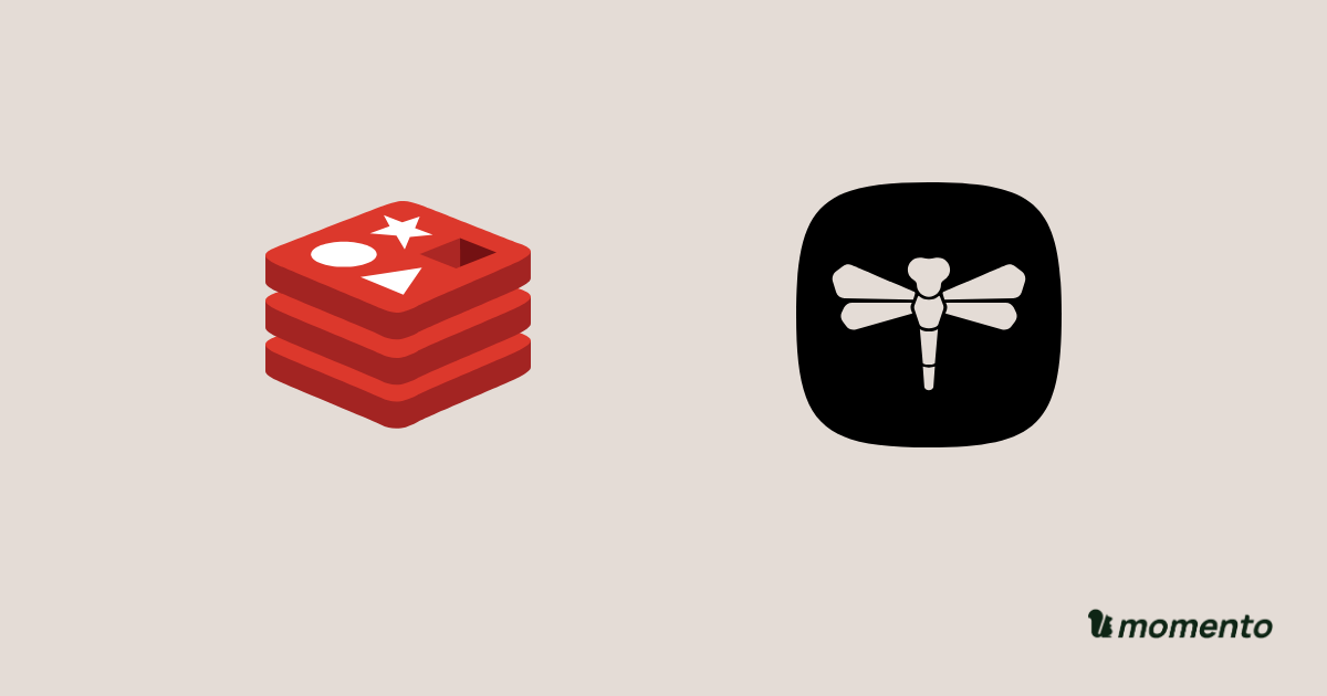 Redis Cloud and Dragonfly Cloud icons with Momento branding