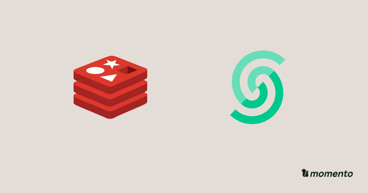 Redis Cloud and Upstash icons with Momento branding