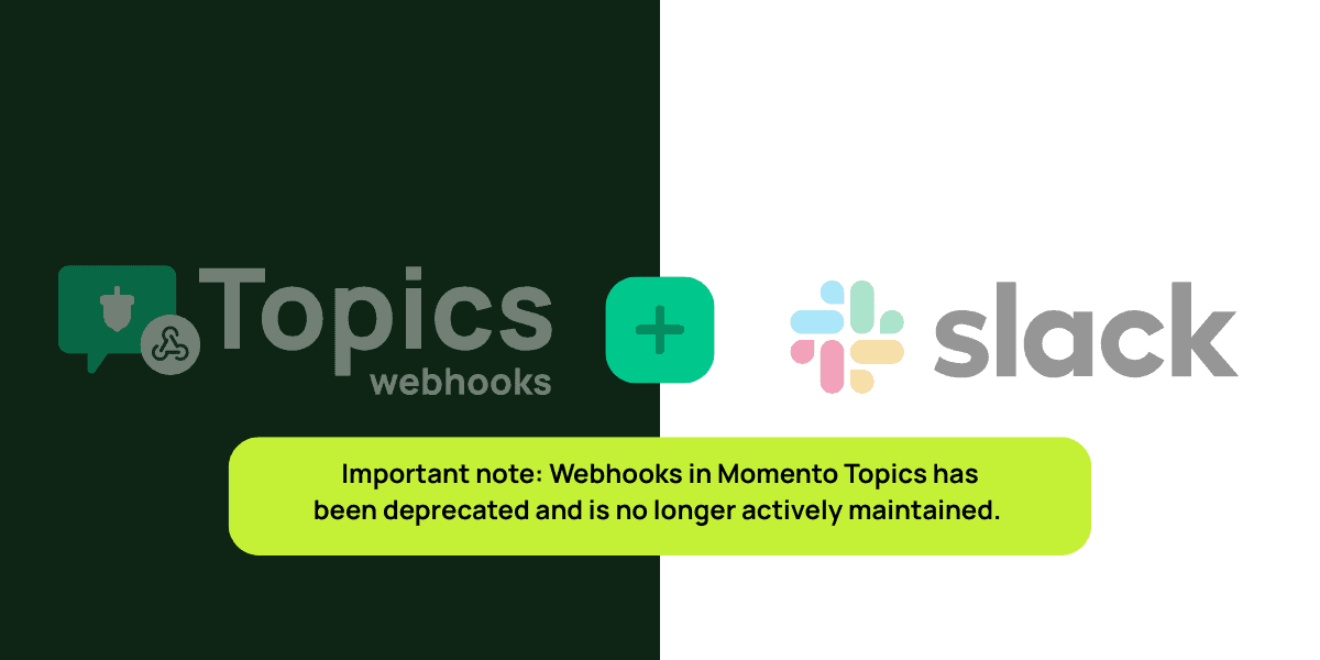 webhooks in Momento Topics banner
