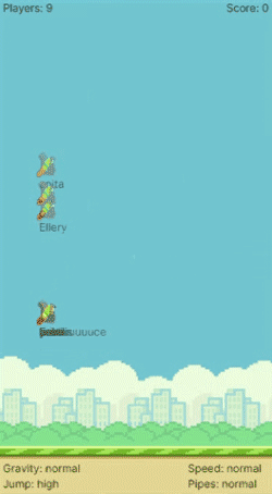 Gif of Flappy Mo in action