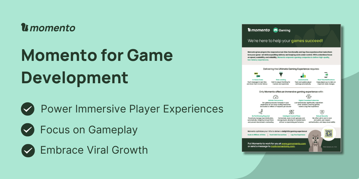 Momento for Game Development SB