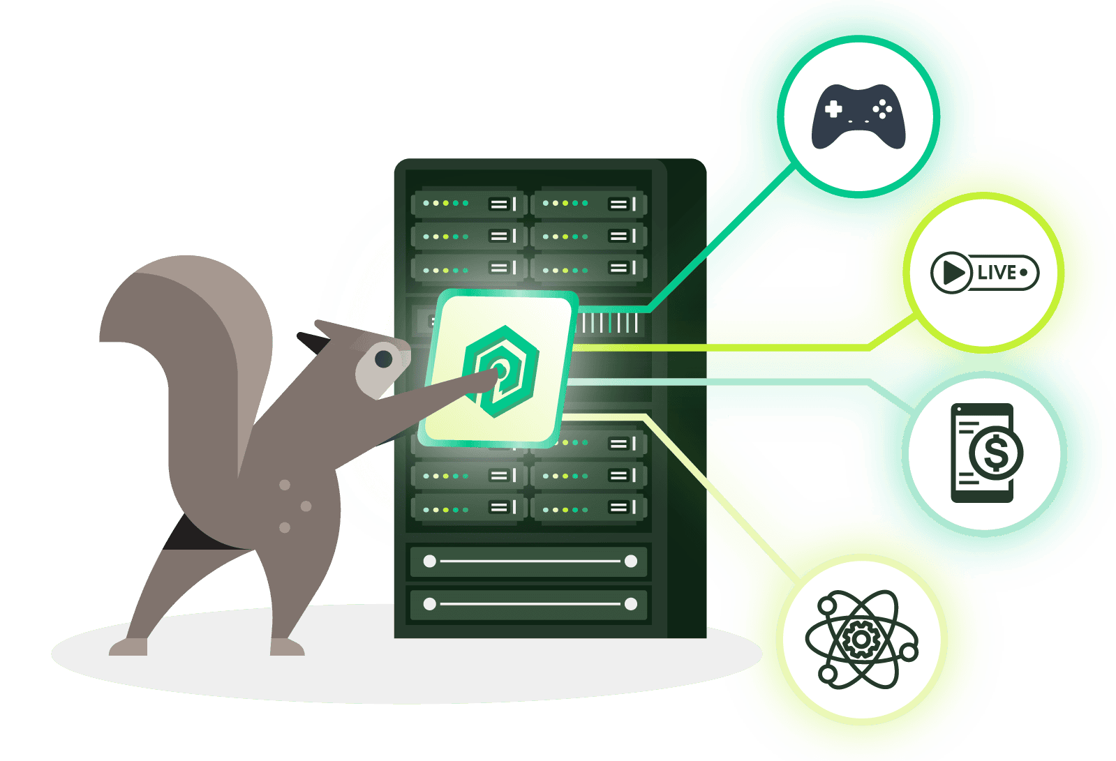 illustration of Mo powering real-time apps with a high performing cache
