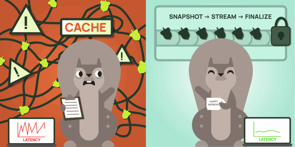 split screen depicting a before and after