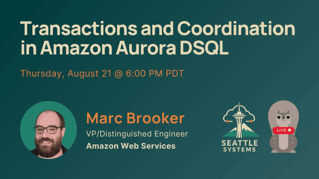 Seattle Distributed Systems Event Banner - August