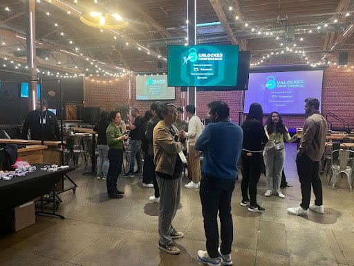 Image of attendees networking at Unlocked Conference