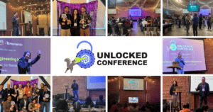 collage of photos from Unlocked Conference in San Jose